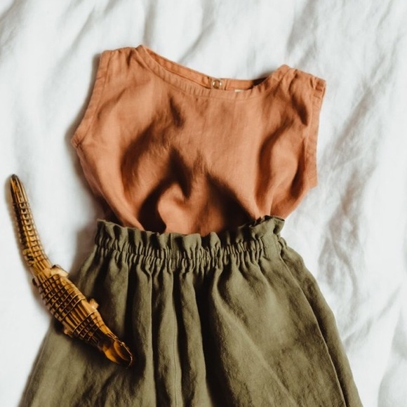 3-4T Linen Cropped Tank - Picture 2 of 6